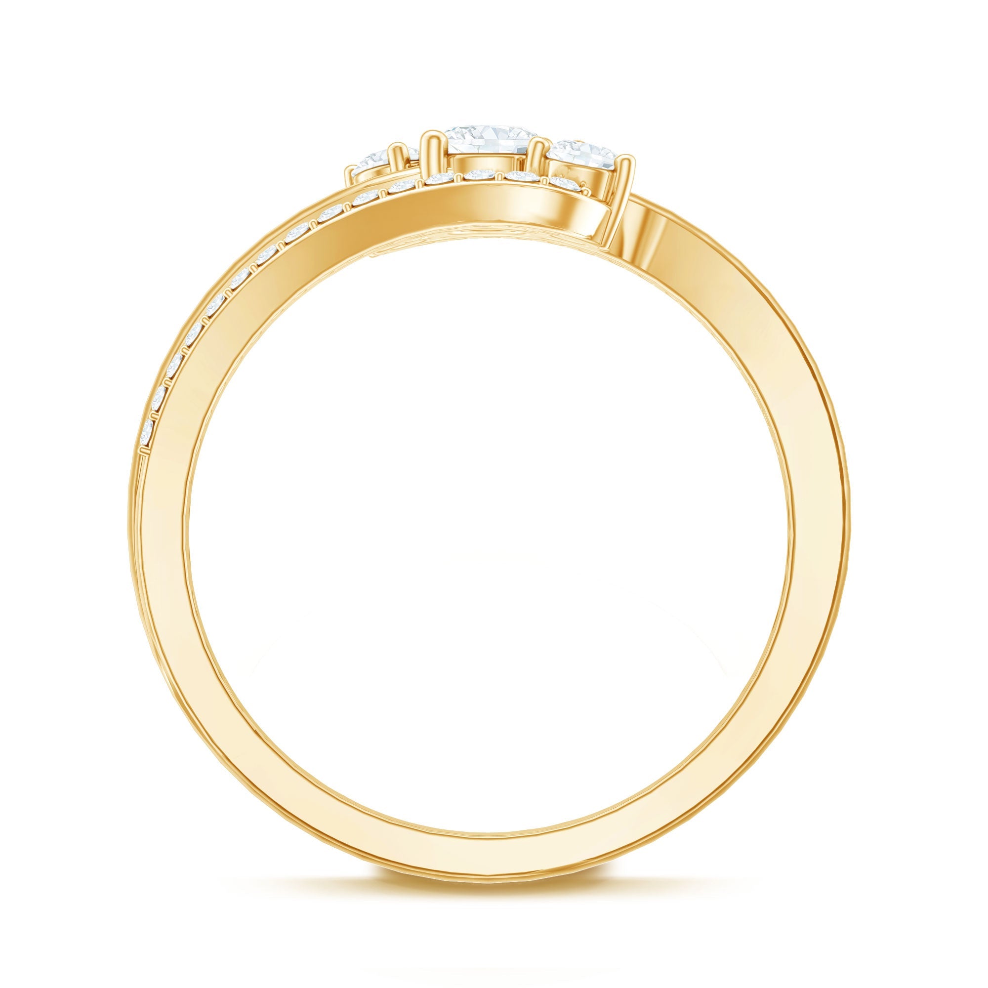 Certified Diamond 3 Stone Engagement Ring