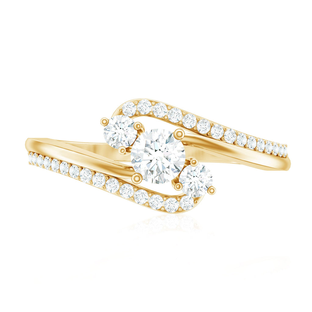Certified Diamond 3 Stone Engagement Ring