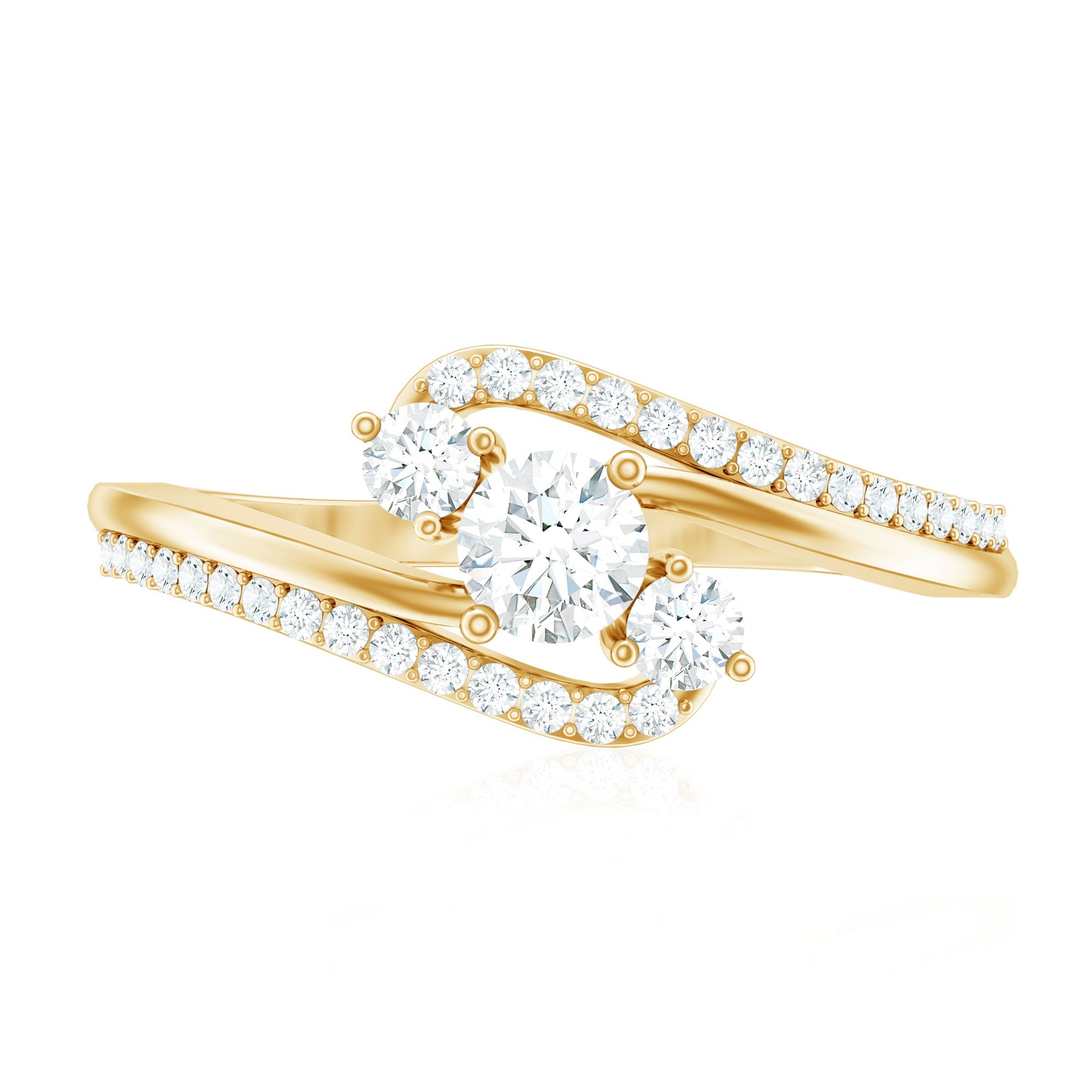 Certified Diamond 3 Stone Engagement Ring