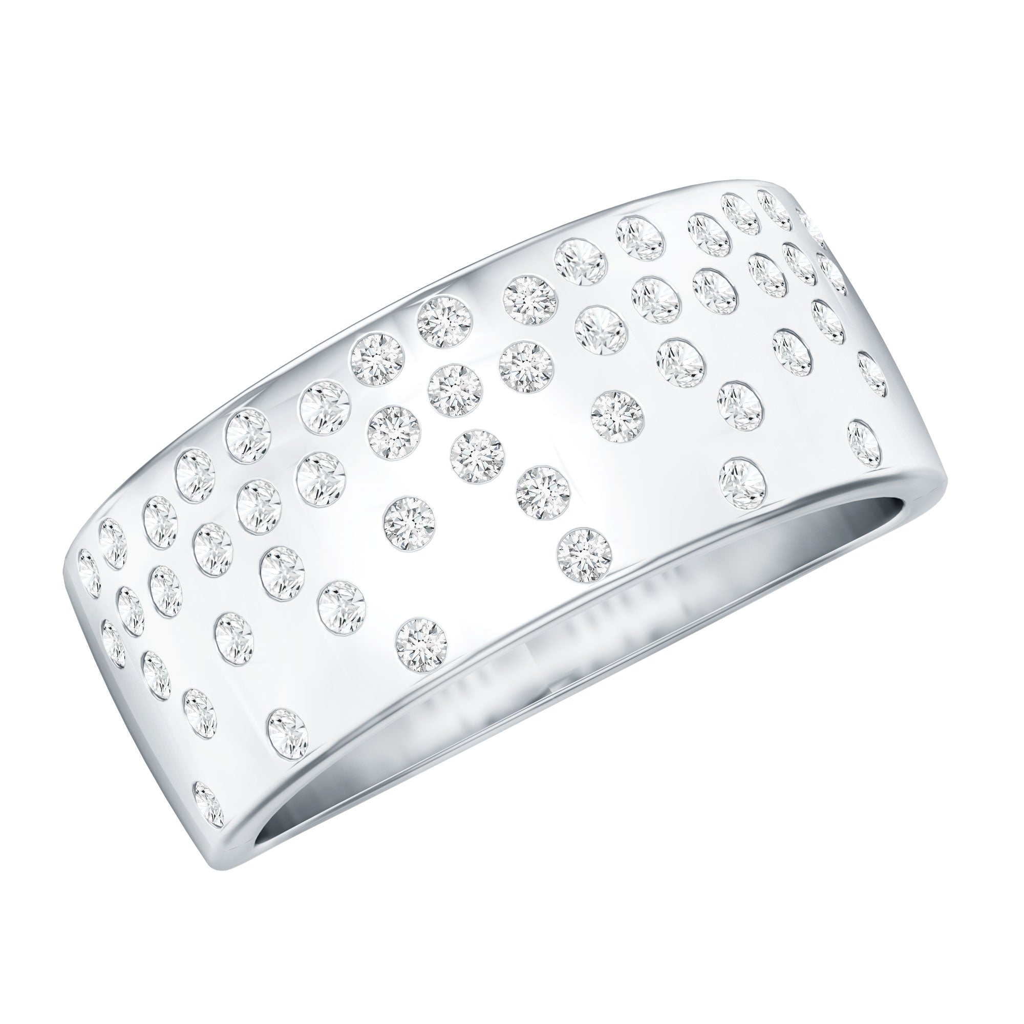 Lab Grown Diamond Wide Wedding Band With Certificate