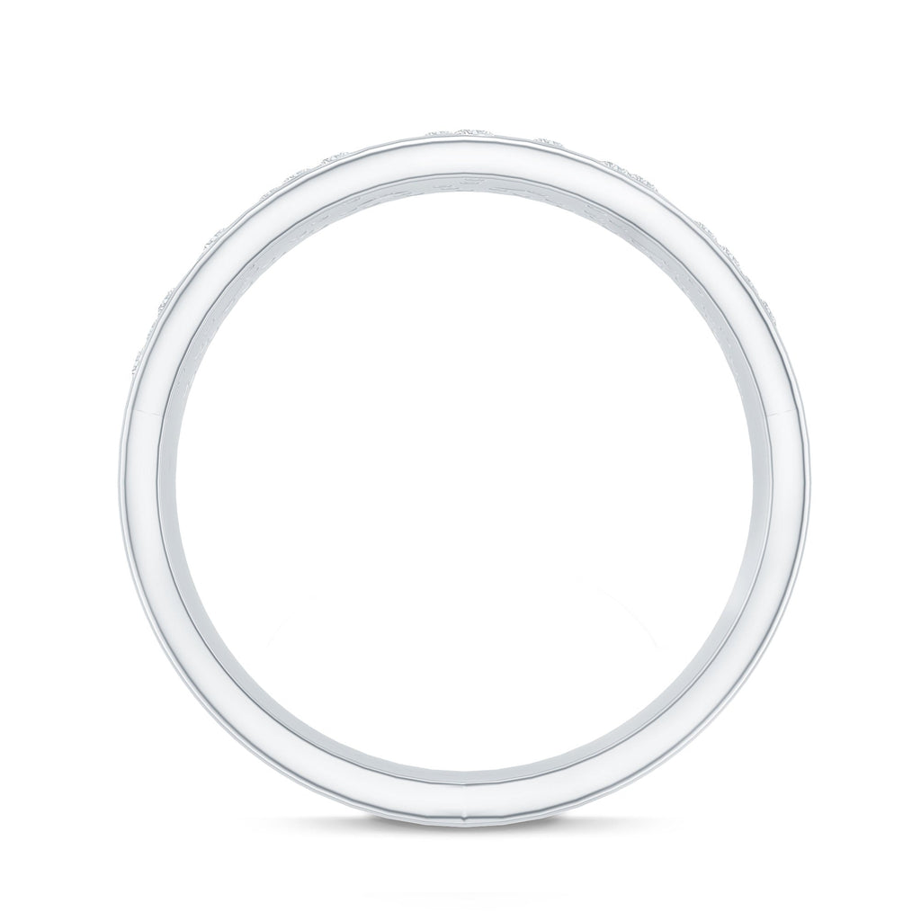 Lab Grown Diamond Wide Wedding Band With Certificate