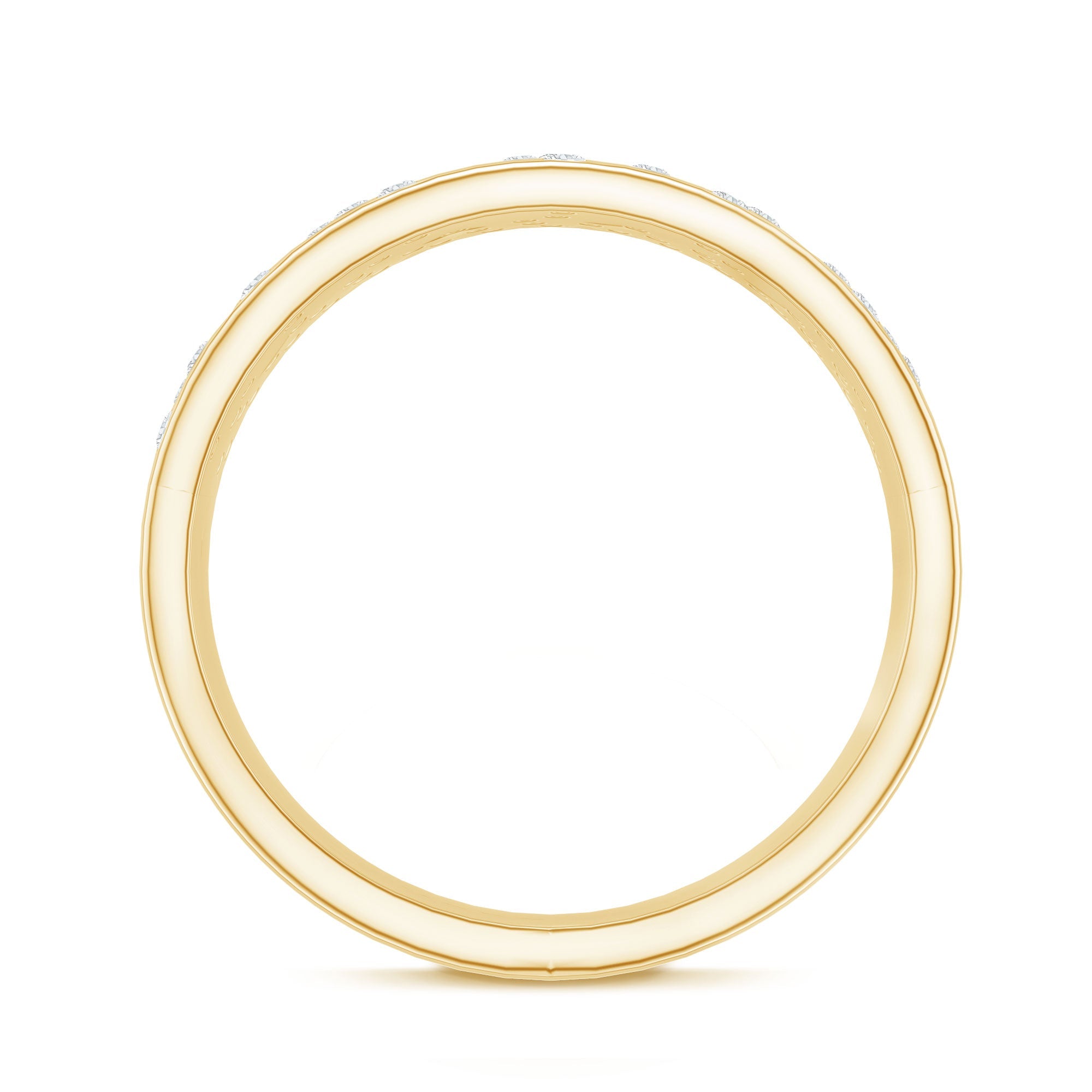 Lab Grown Diamond Wide Wedding Band With Certificate