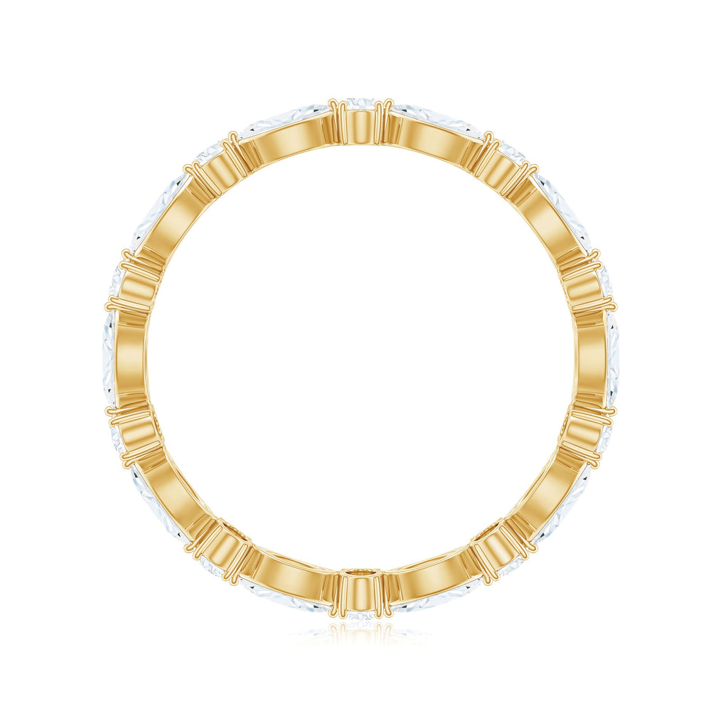 Oval and Marquise Cut Moissanite Stackable Eternity Ring