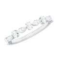 Marquise and Oval Shape Moissanite Half Eternity Ring