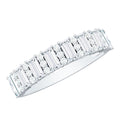 Certified Baguette Moissanite Half Eternity Band Ring for Women