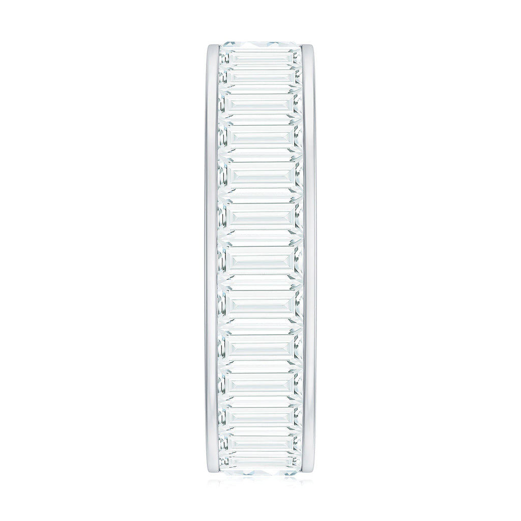 Certified Moissanite Wide Eternity Wedding Band