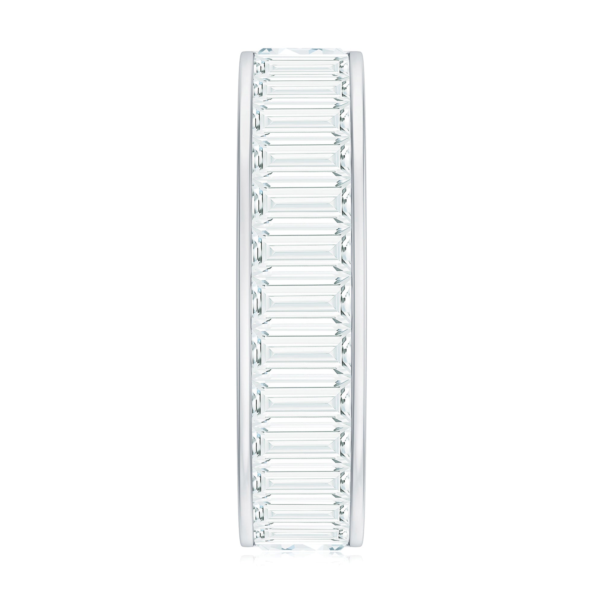 Certified Moissanite Wide Eternity Wedding Band