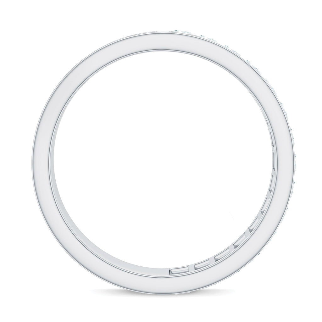 Certified Moissanite Wide Eternity Wedding Band