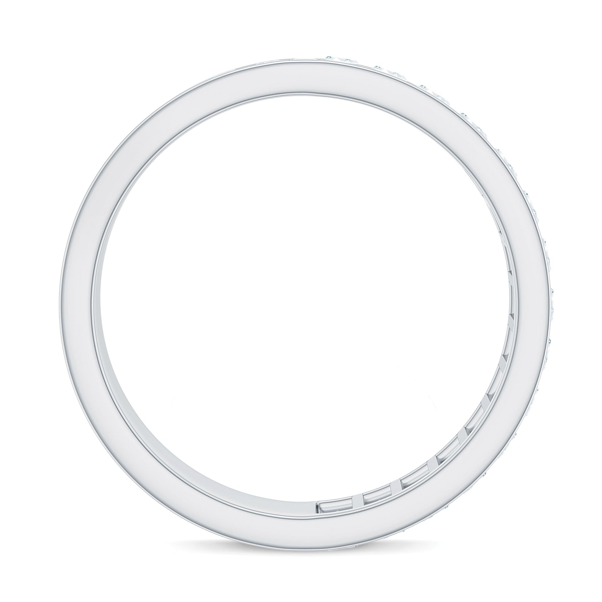 Certified Moissanite Wide Eternity Wedding Band