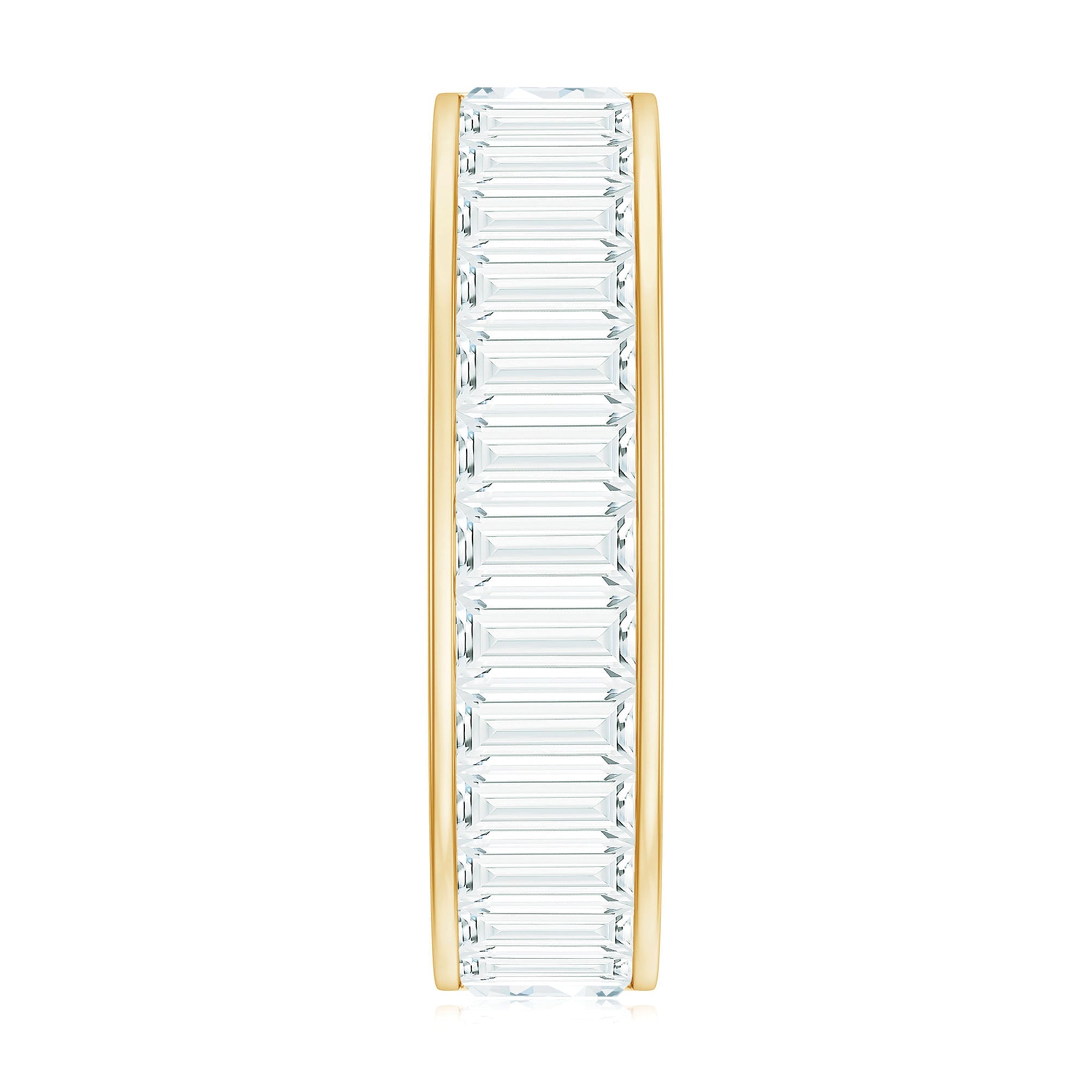 Certified Moissanite Wide Eternity Wedding Band