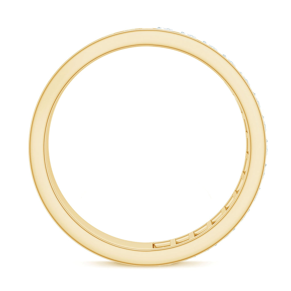 Certified Moissanite Wide Eternity Wedding Band