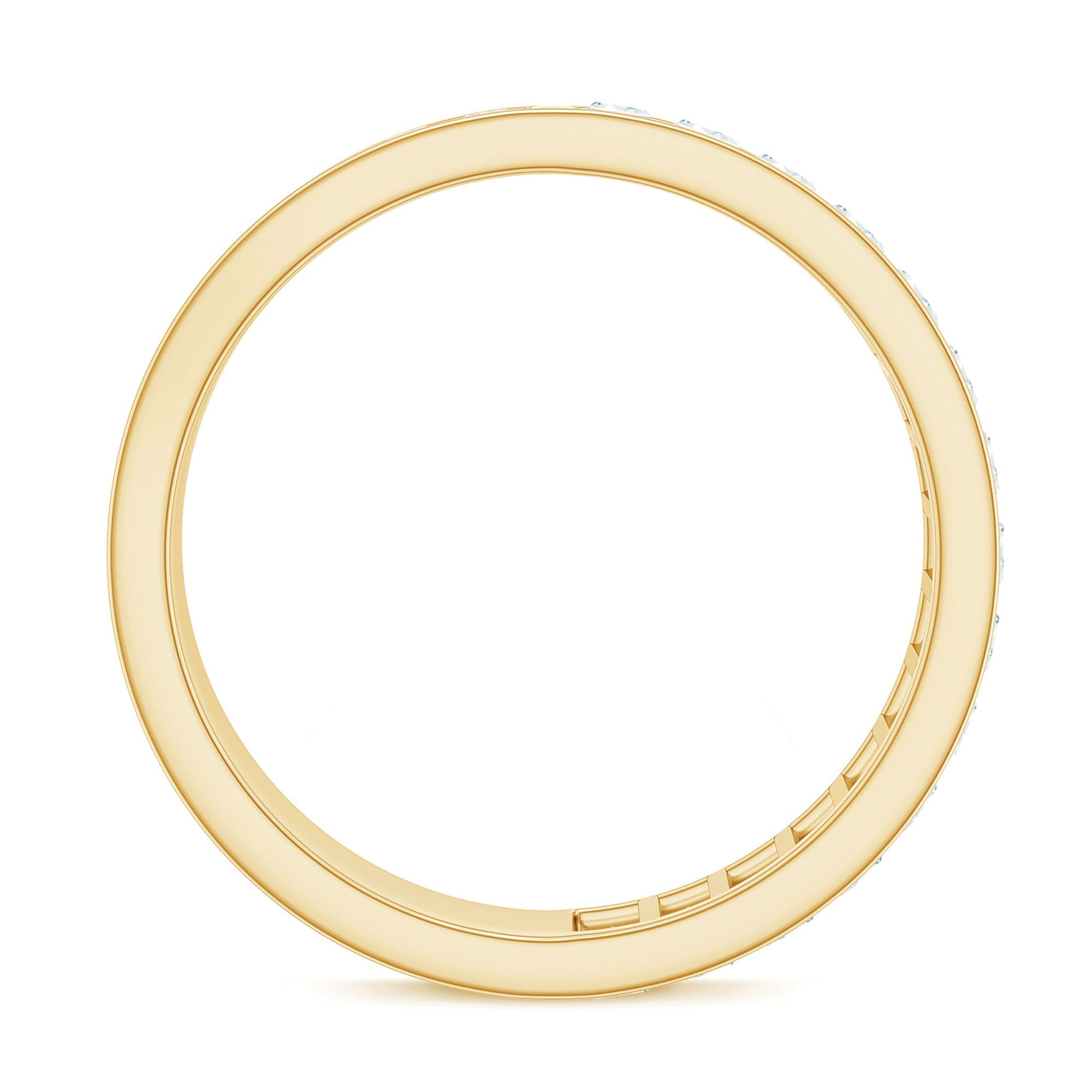Certified Moissanite Wide Eternity Wedding Band