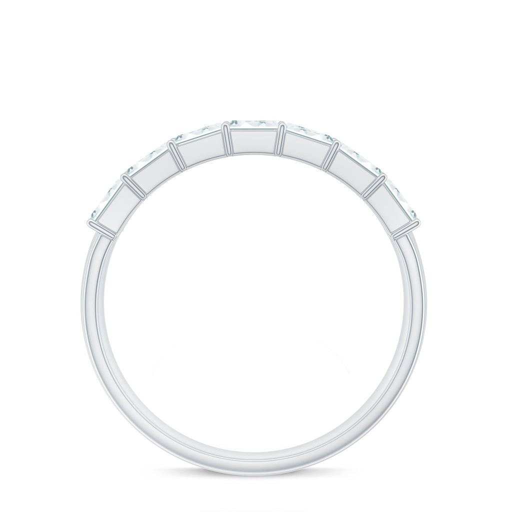 Infinity Style Moissanite Half Eternity Band Ring