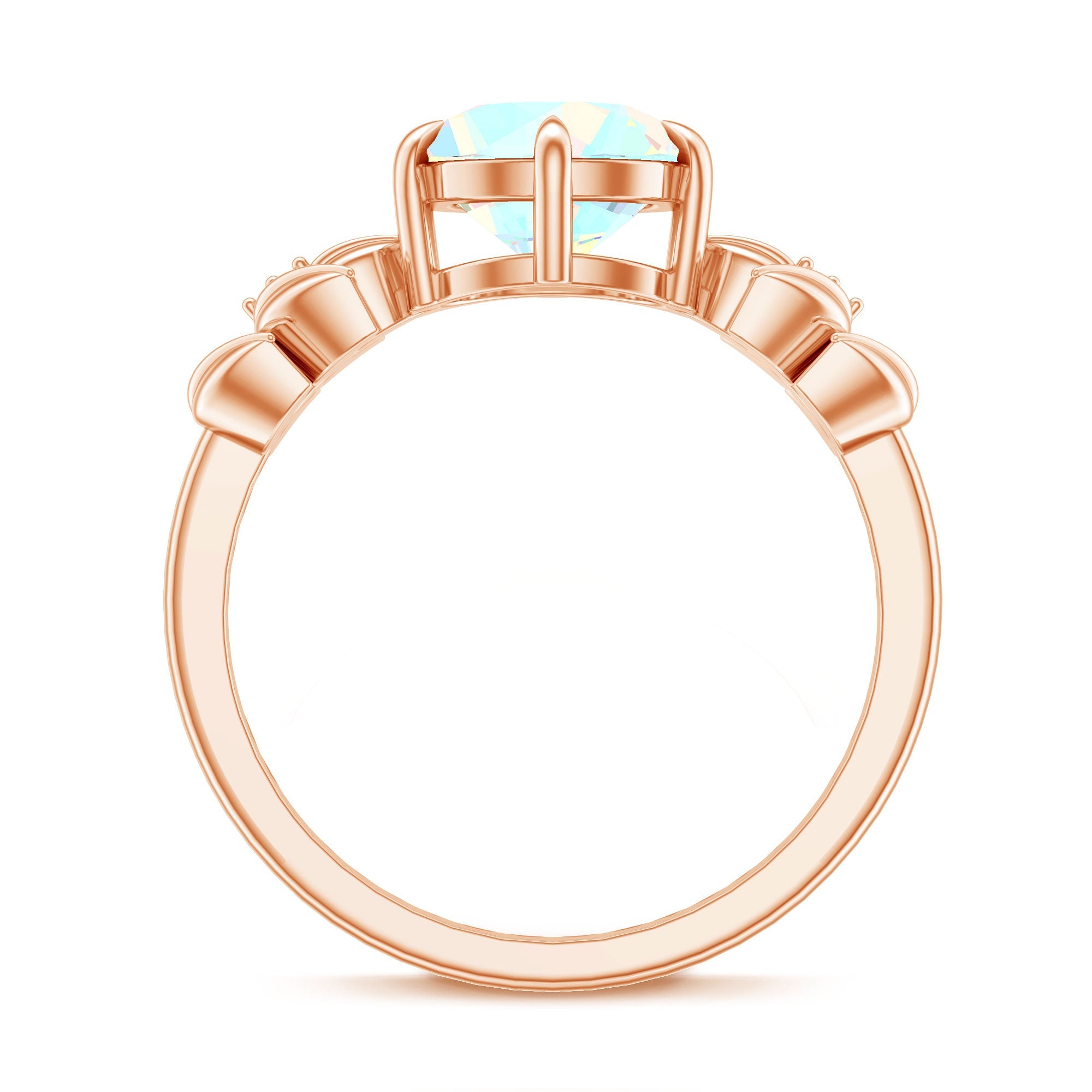 Nature Inspired 2 Carat Ethiopian Opal Diamond Engagement Ring