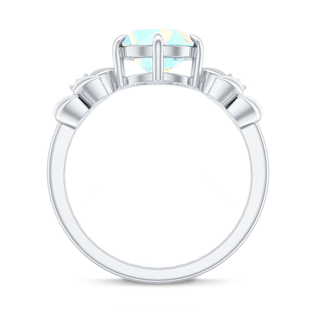 Nature Inspired 2 Carat Ethiopian Opal Diamond Engagement Ring