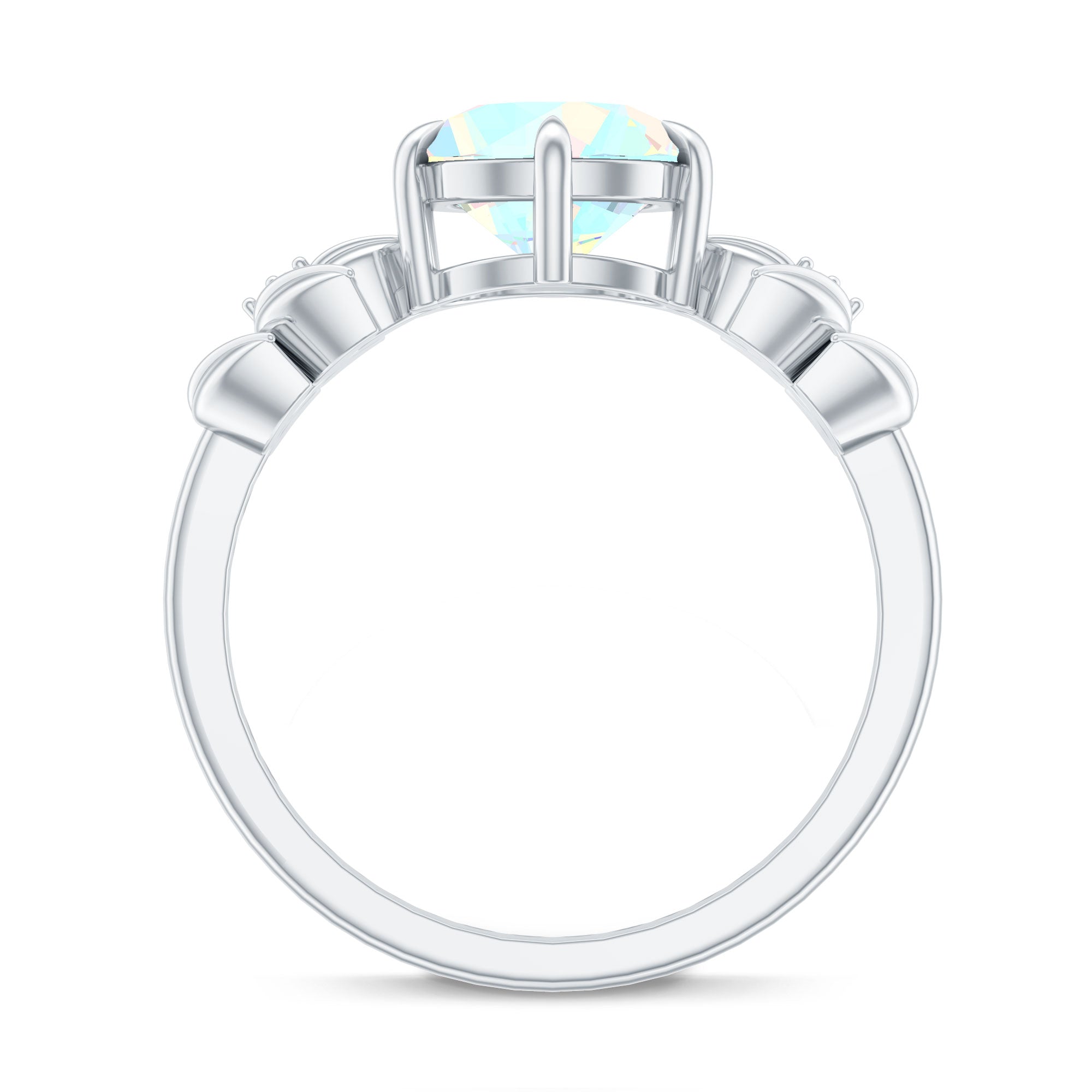 Nature Inspired 2 Carat Ethiopian Opal Diamond Engagement Ring