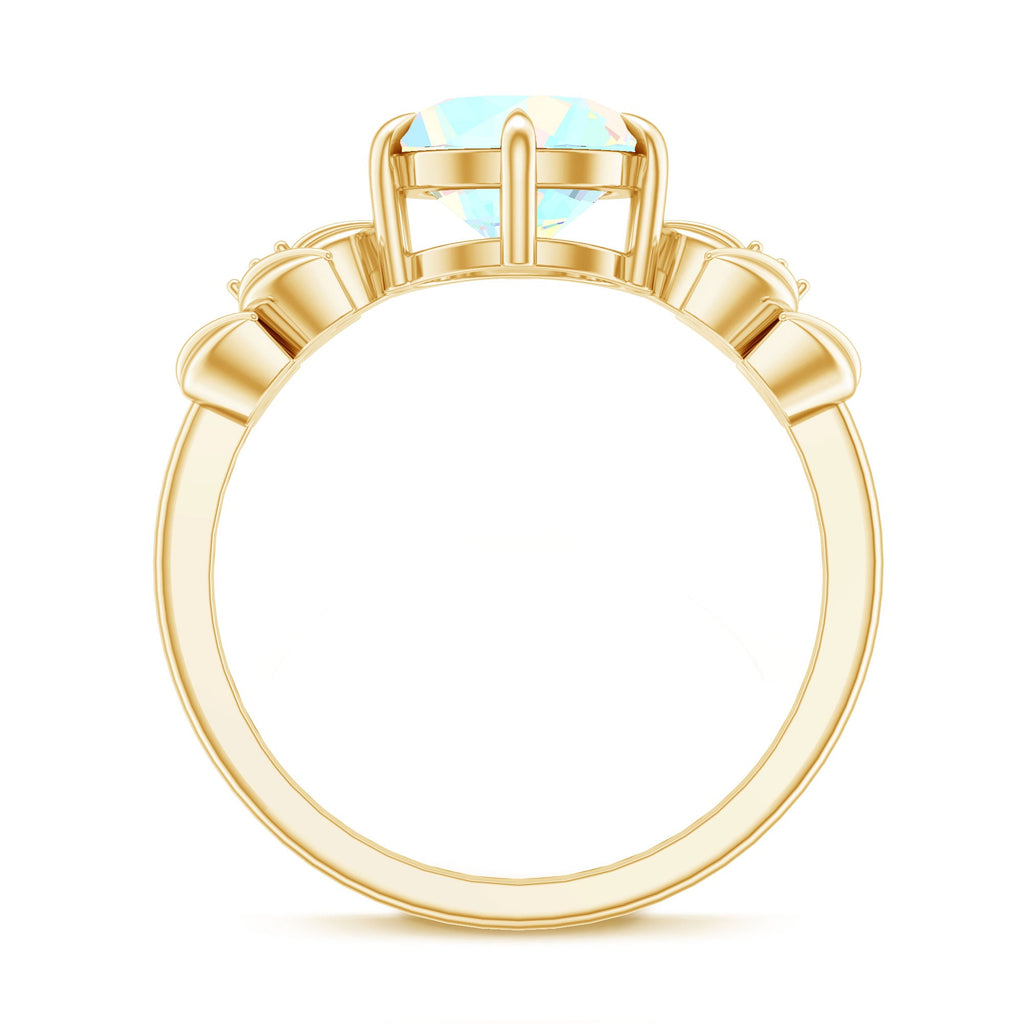 Nature Inspired 2 Carat Ethiopian Opal Diamond Engagement Ring