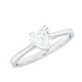 Certified 1.5 Carat Moissanite Heart Ring For Women