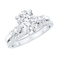 2 Carat Oval Shape Lab Diamond Bridal Ring Set with IGI Certificate