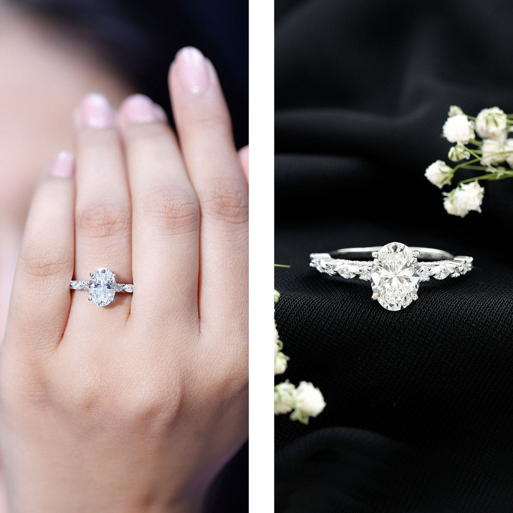 2 Carat Oval Lab Grown Diamond Engagement Ring with IGI Certificate