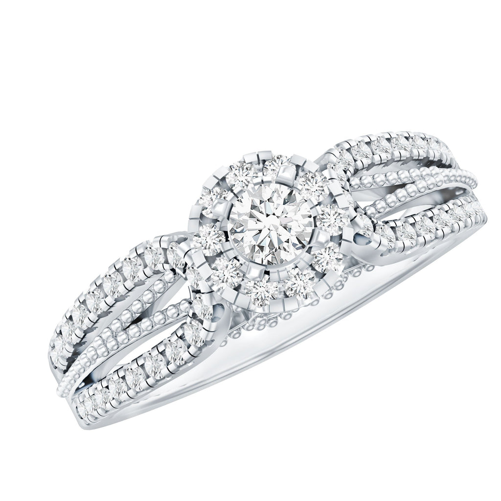 Vintage Looking Moissanite Engagement Ring For Women