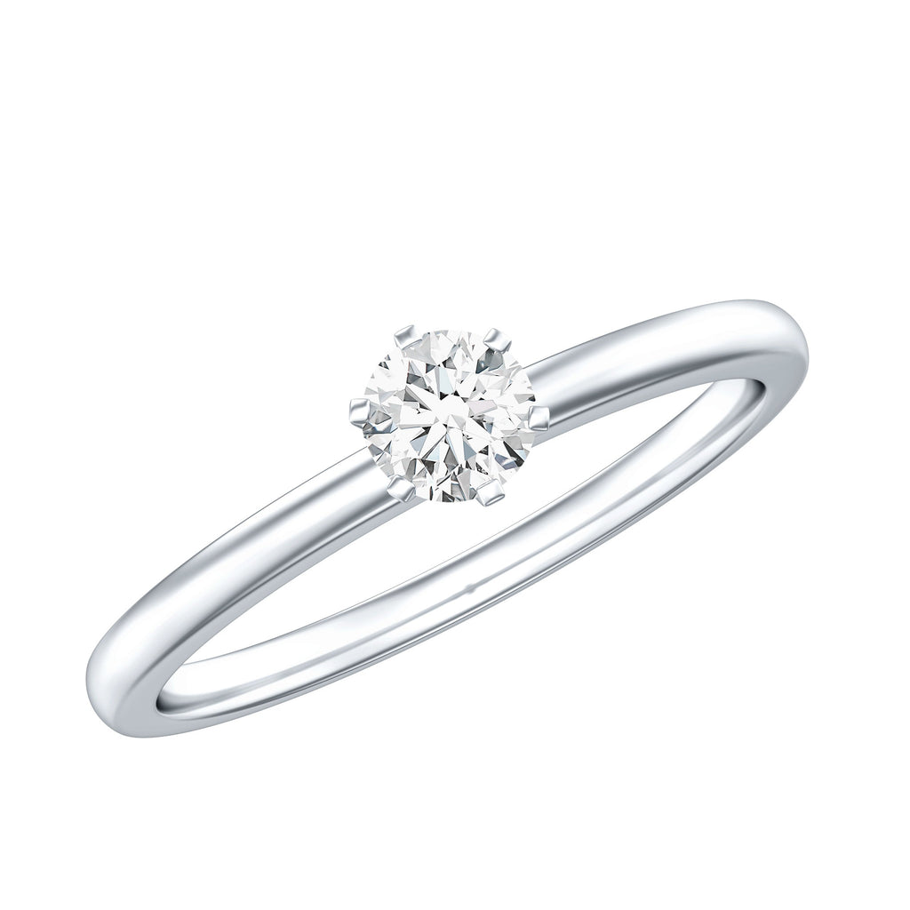 0.25 Carat Round Diamond Solitaire Promise Ring for Her