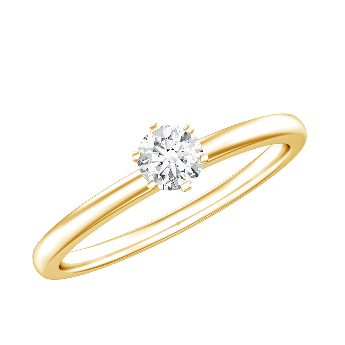 0.25 Carat Round Diamond Solitaire Promise Ring for Her