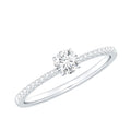 Natural Diamond Promise Ring with Side Stones