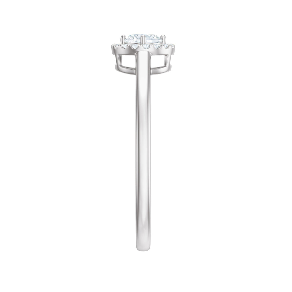 Certified Moissanite Promise Ring for Her with Halo