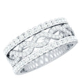 Certified Moissanite Infinity Wedding Band for Women