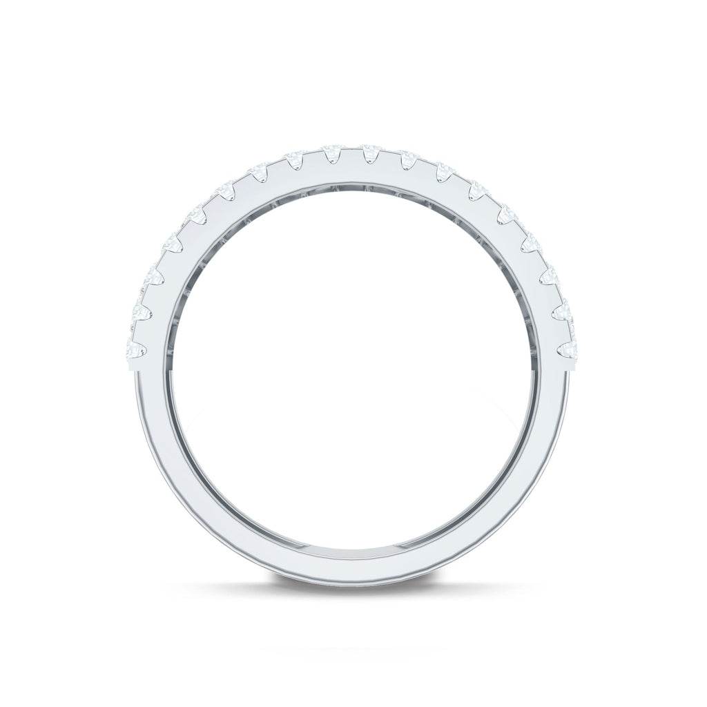 Certified Moissanite Infinity Wedding Band for Women