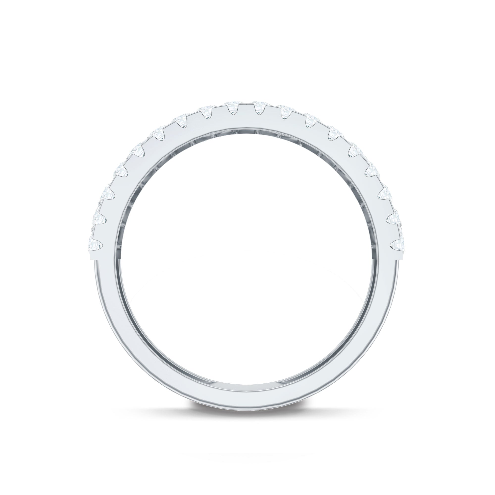 Certified Moissanite Infinity Wedding Band for Women