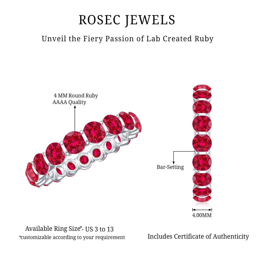 Bar Set Lab Created Ruby Full Eternity Ring