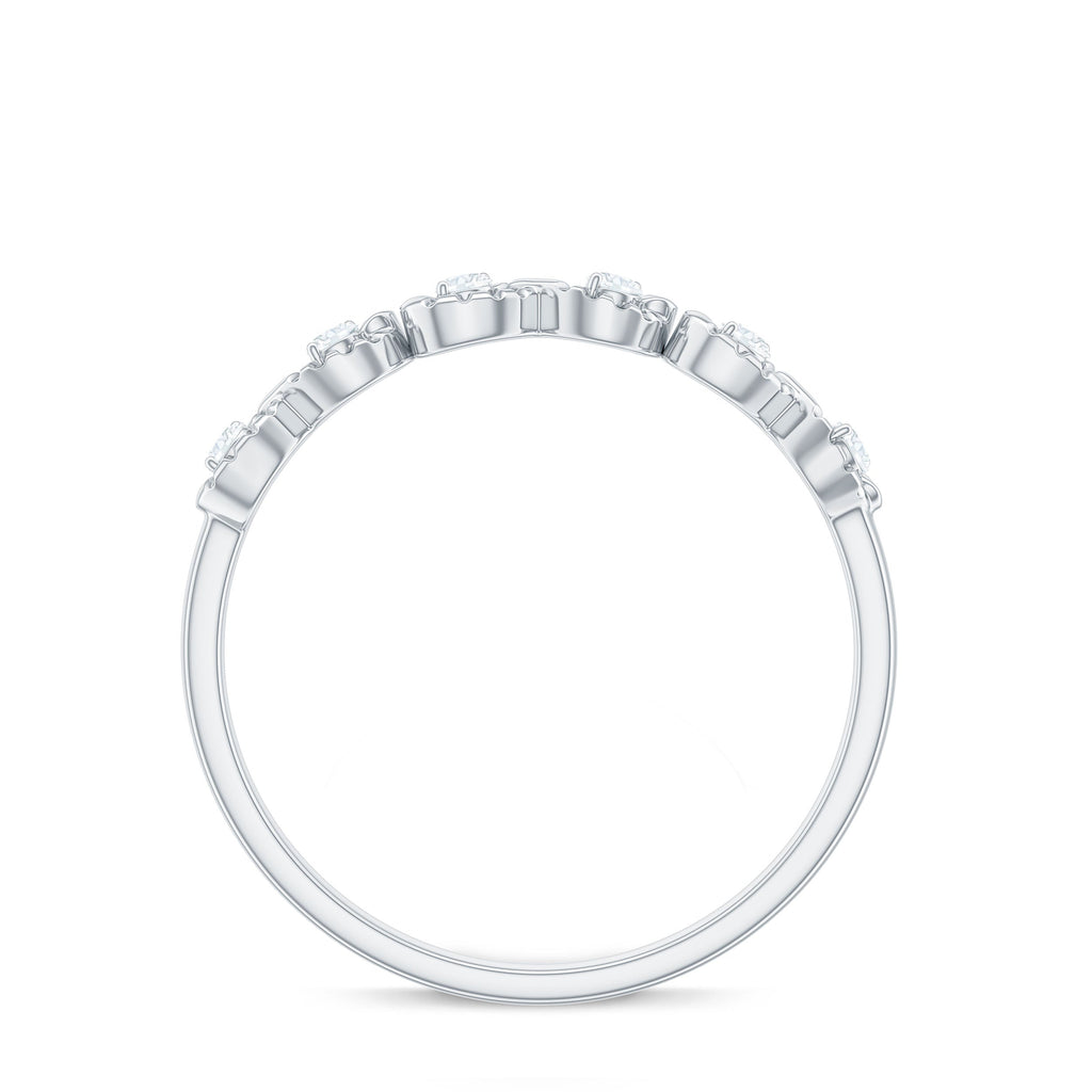 Real Diamond Half Eternity Infinity Ring