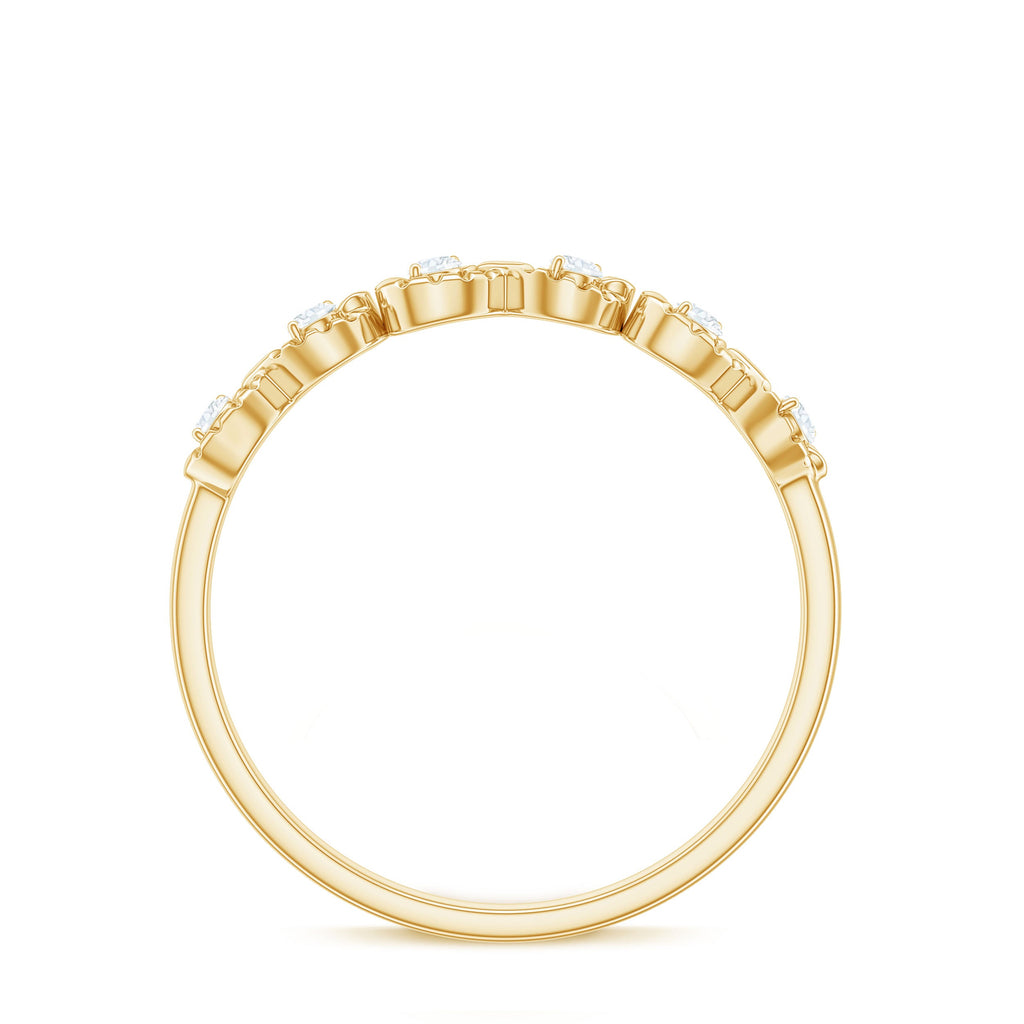 Real Diamond Half Eternity Infinity Ring