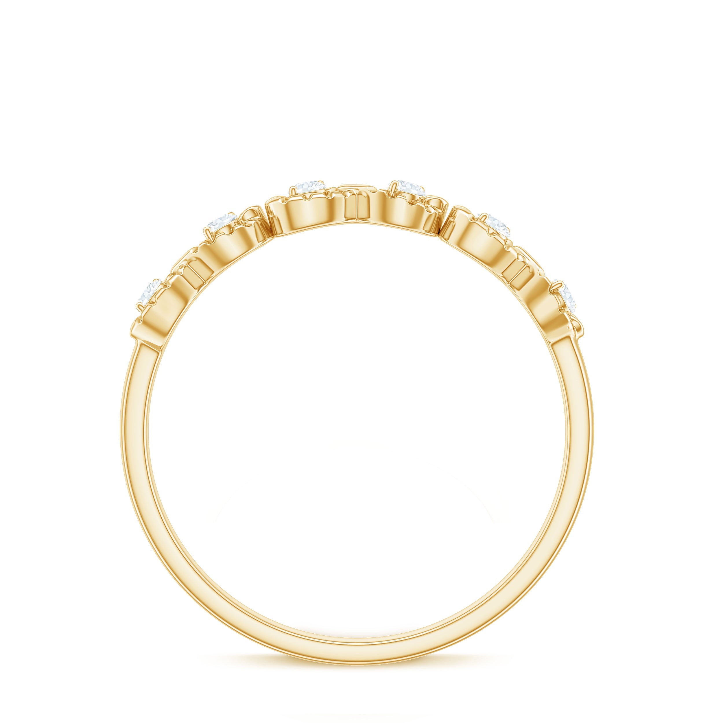 Real Diamond Half Eternity Infinity Ring