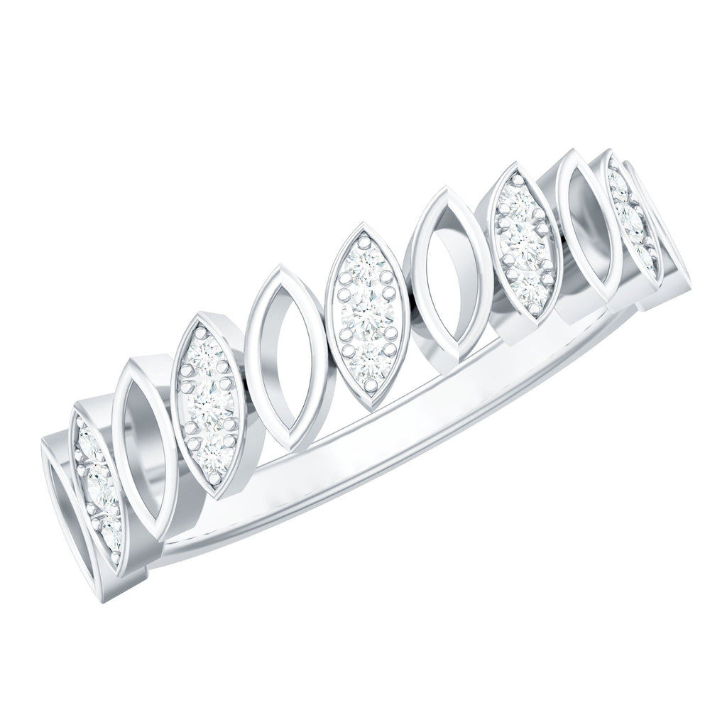 Natural Diamond Marquise Half Eternity Ring for Women