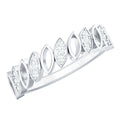 Natural Diamond Marquise Half Eternity Ring for Women