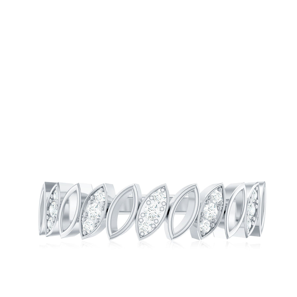 Natural Diamond Marquise Half Eternity Ring for Women