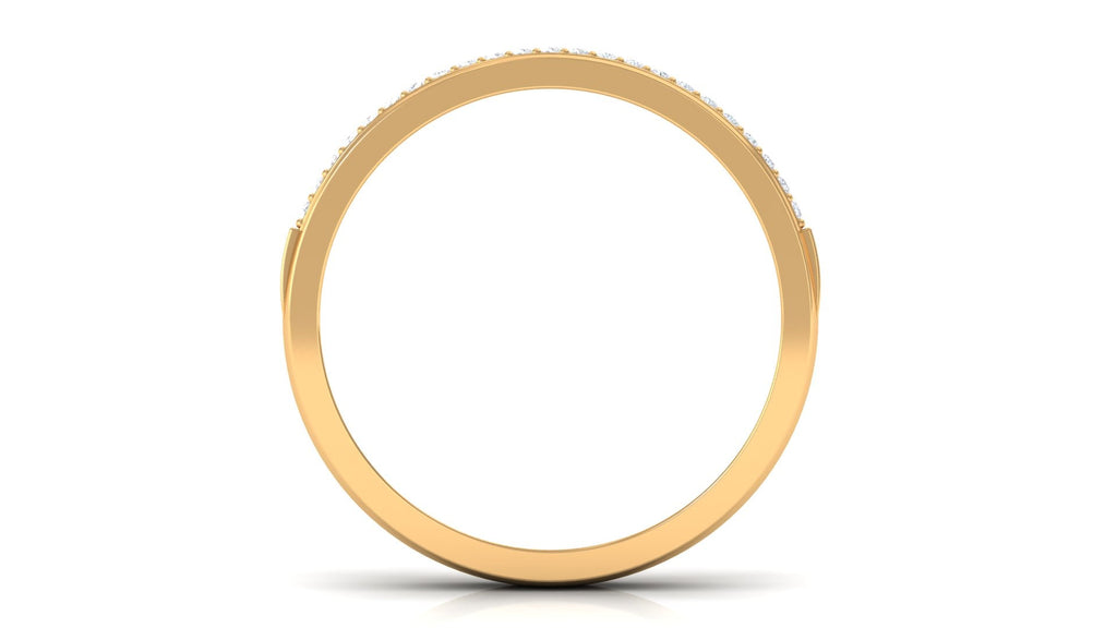 Certified Natural Diamond Half Eternity Mens Wedding Band