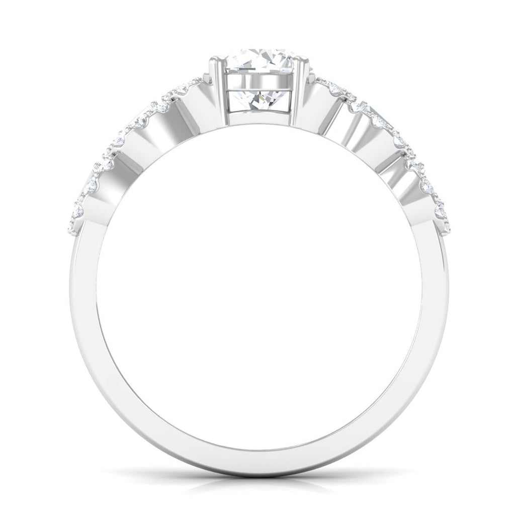 Certified Moissanite Designer Engagement Ring for Women