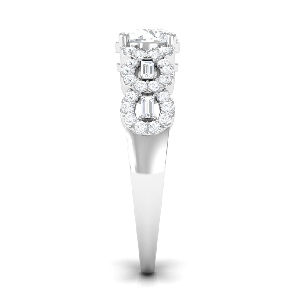 Certified Moissanite Designer Engagement Ring for Women