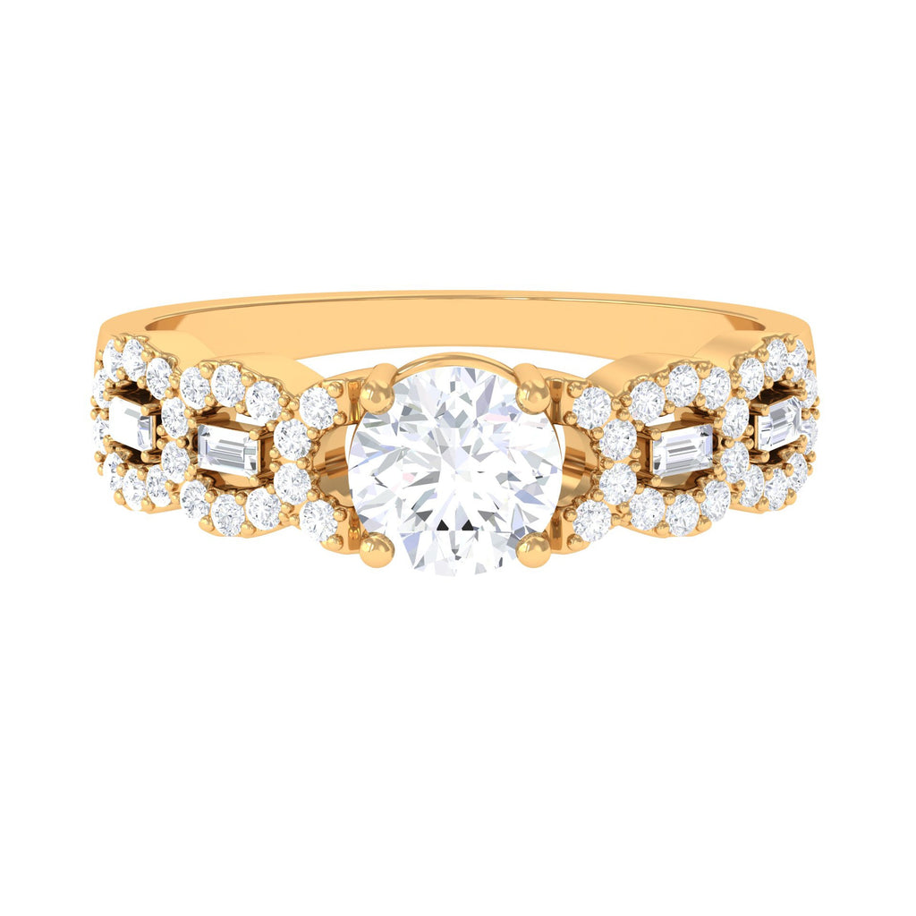 Certified Moissanite Designer Engagement Ring for Women