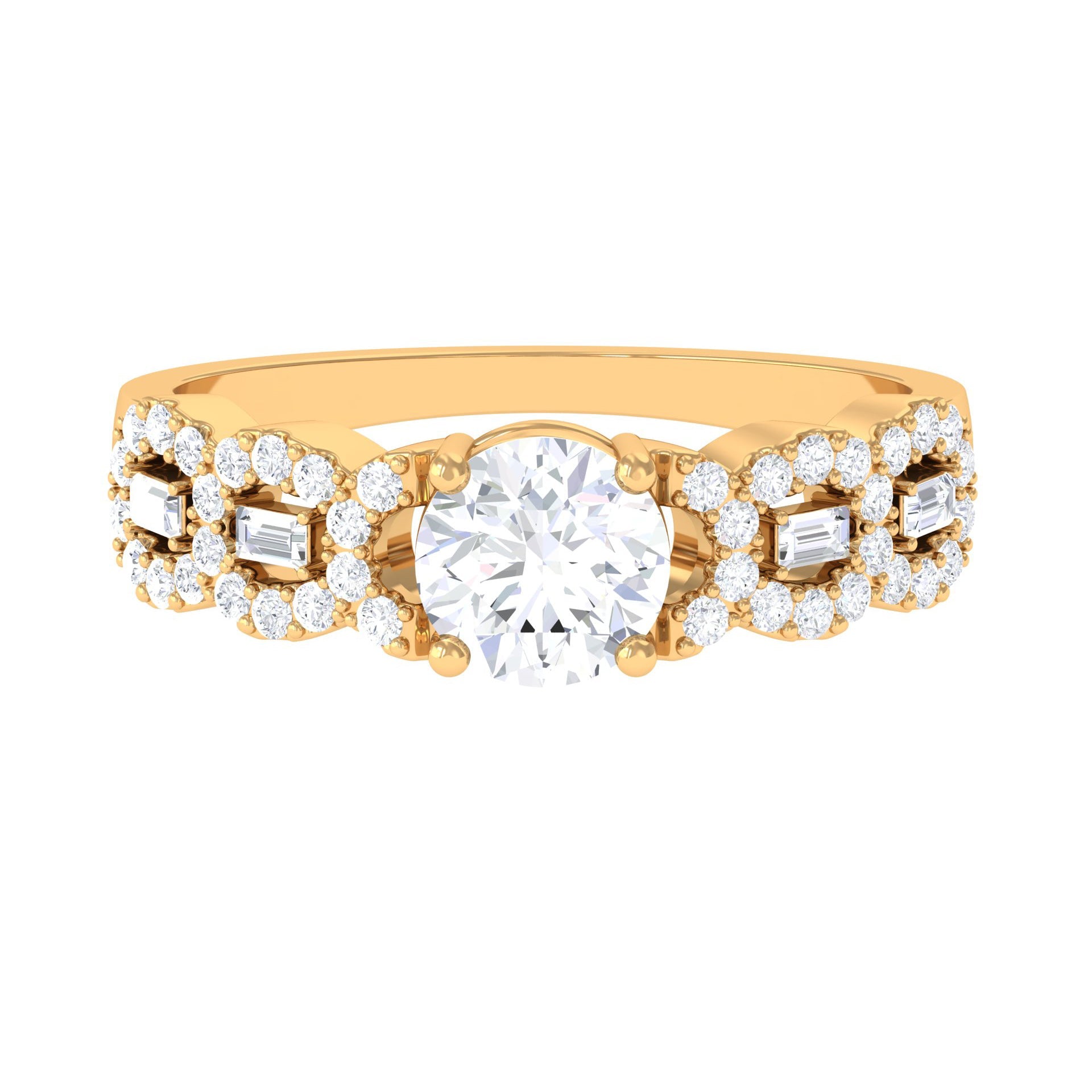 Certified Moissanite Designer Engagement Ring for Women