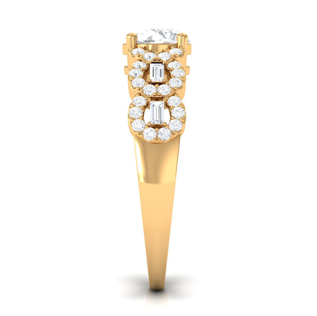 Certified Moissanite Designer Engagement Ring for Women