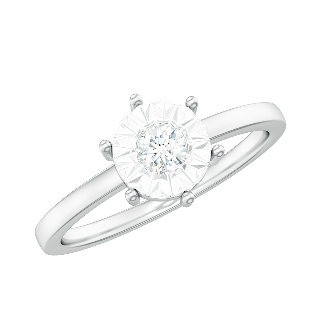 Natural Diamond Promise Ring in Illusion Setting
