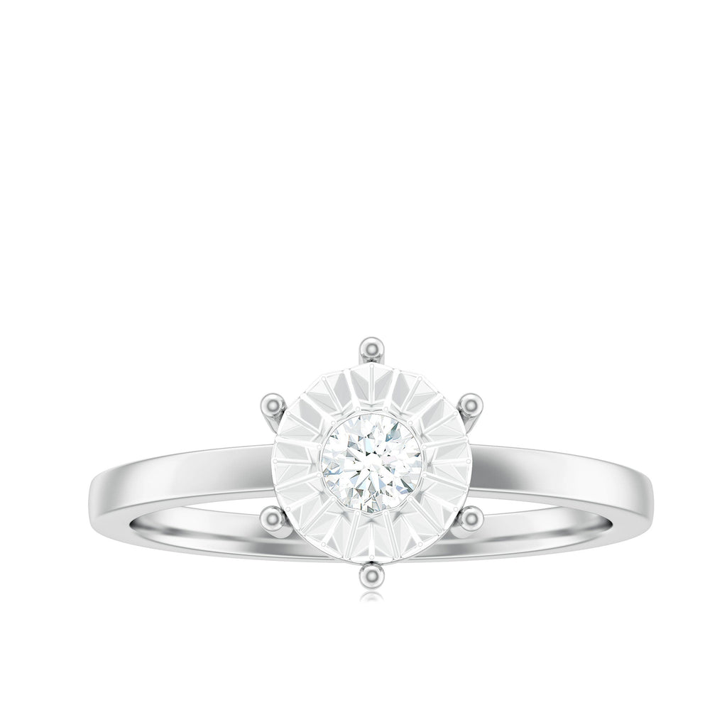 Natural Diamond Promise Ring in Illusion Setting