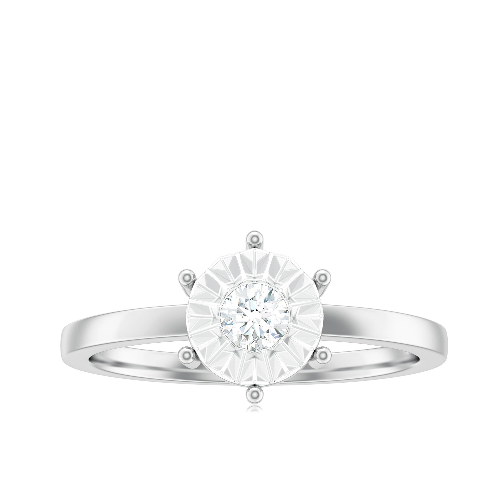 Natural Diamond Promise Ring in Illusion Setting