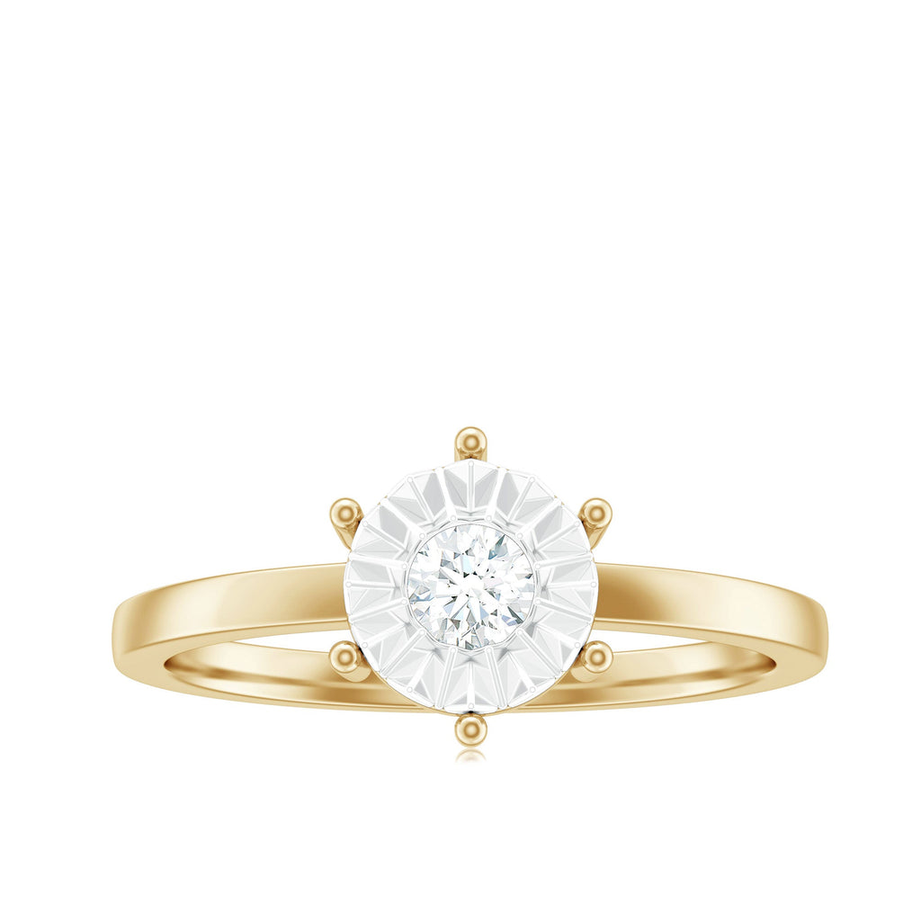 Natural Diamond Promise Ring in Illusion Setting
