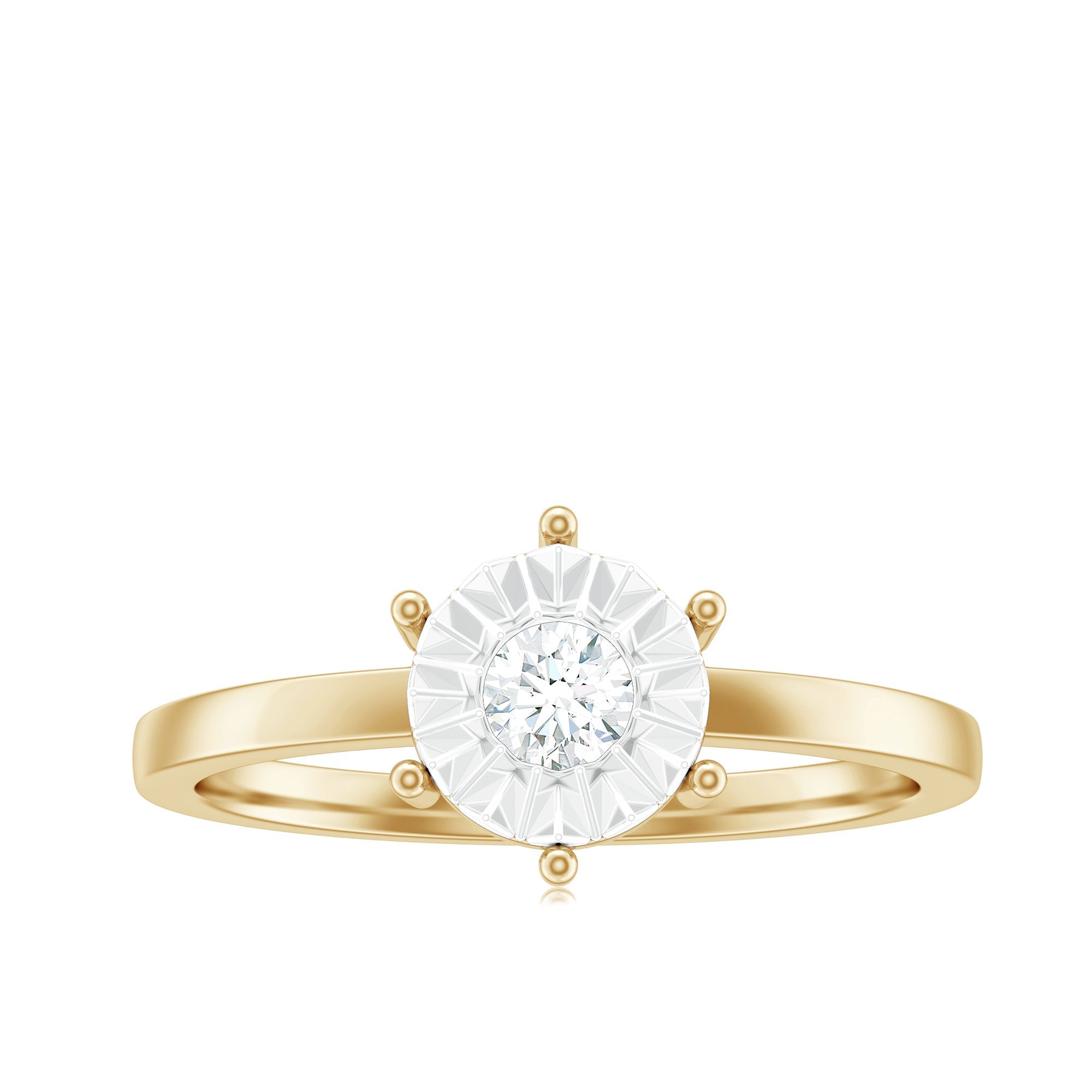 Natural Diamond Promise Ring in Illusion Setting
